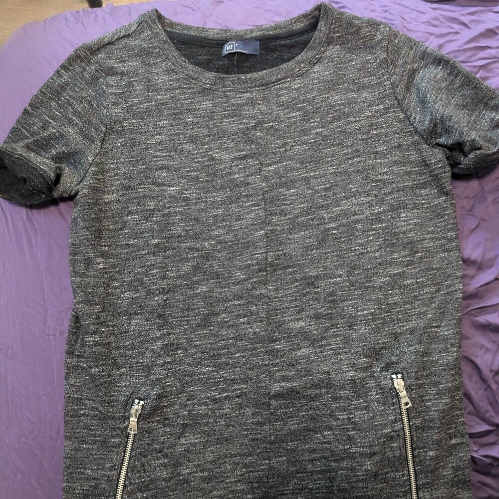 GAP Sweater Dress with Zipper Pockets - Charcoal Gray - Size S